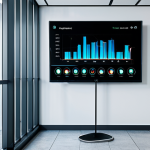**Prompt:** A modern office building, interior view showcasing IoT sensors (temperature, smoke) discreetly integrated. Data visualizations on a nearby screen display real-time risk assessment. Professional environment, safe for work, fully clothed employees in business attire, perfect anatomy, natural proportions, high quality, appropriate content, professional.