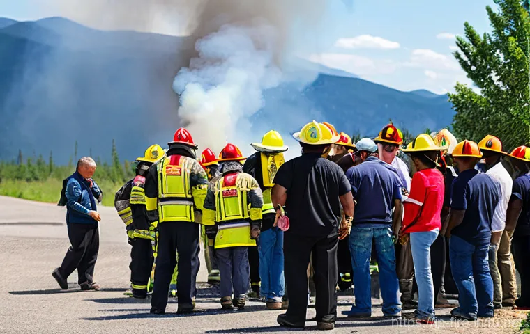 화재안전관리 직무에서 자주 발생하는 문제 해결 - **Prompt 2: Advanced Fire Monitoring with AI, IoT, and Drones**
    "A high-tech, futuristic scene d...