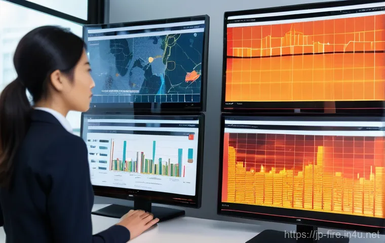 화재안전관리 기술자의 연봉 및 커리어 분석 - **Prompt: The Dawn of Bousai Tech: Real-time Fire Safety Management**
    "A modern, high-tech contr...