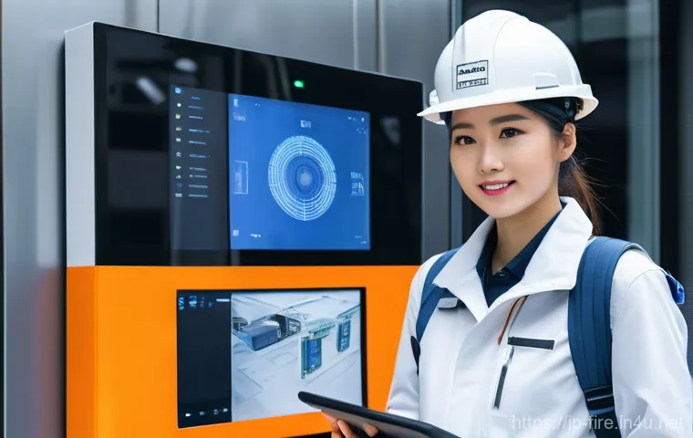 화재안전관리기술자의 경력 관리 전략 - **Prompt: "A professional Japanese fire safety equipment engineer, male or female, in a modern, clea...