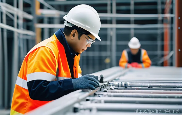 화재안전관리기술자의 경력 관리 전략 - **Prompt: "A professional Japanese fire safety equipment engineer, male or female, in a modern, clea... 화재안전관리기술자의 경력 관리 전략 - **Prompt: "A professional Japanese fire safety equipment engineer, male or female, in a modern, clea...