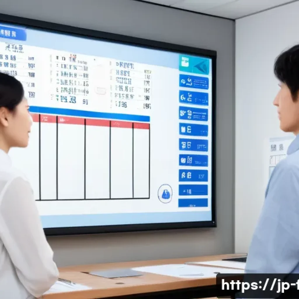 화재안전관리 직무에서의 목표 설정과 달성 - A modern Japanese fire safety management team in a clean, well-lit office setting, focused on goal s...