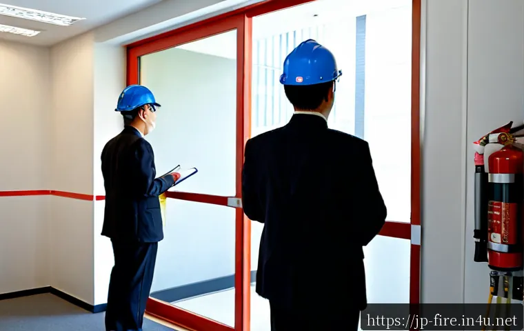 화재안전관리 실무에서의 성공적인 프로젝트 사례 - Photorealistic successful fire safety management project in a modern Japanese office building, safet...